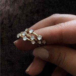 Gold plated stacking ring